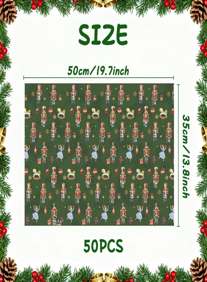 Roaring Good Time 50 Sheet Christmas Nutcracker Tissue Paper Red Gift Wrapping Paper Art Craft Decorative for DIY Xmas New Year Party Decor Supplies - Image 2